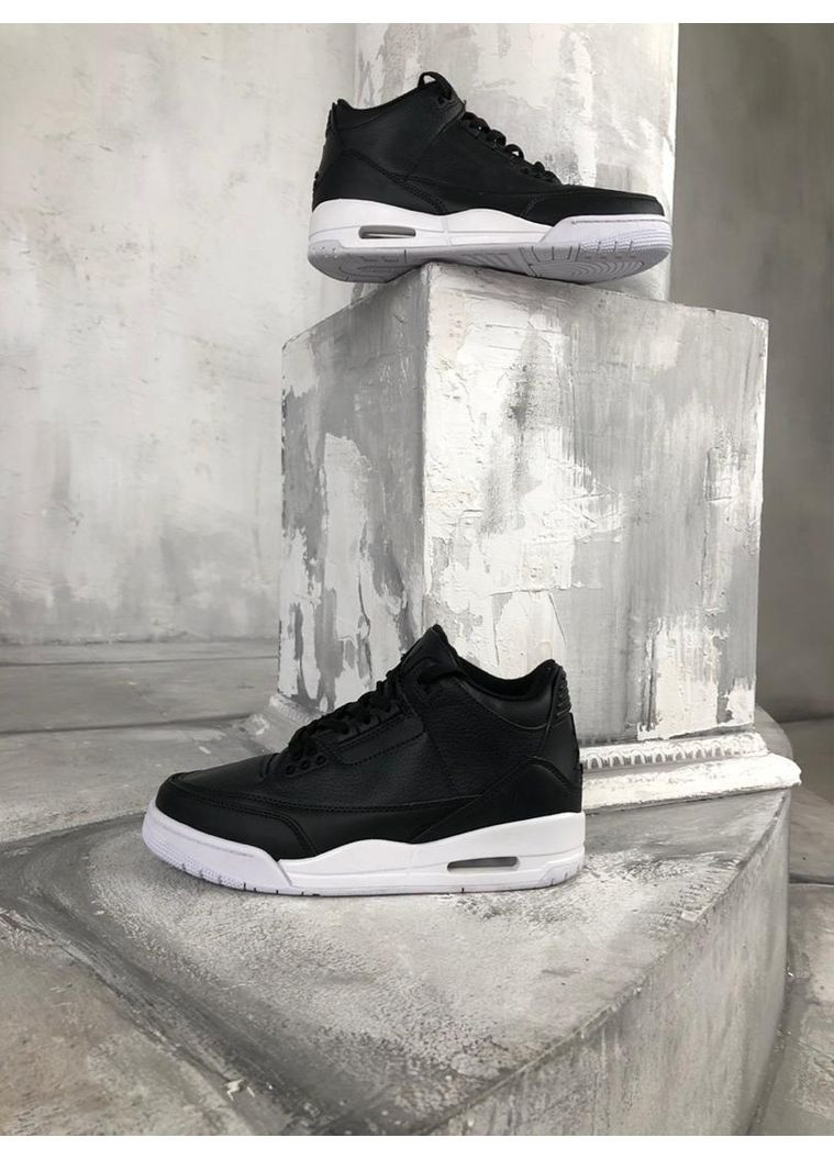 КРОССОВКИ ЖЕНСКИЕ NIKE AIR JORDAN RETRO 3 CYBER MONDAY BLACK НАЙК АИР ДЖОРДАН No Brand чёрные демисезоны (369391377)