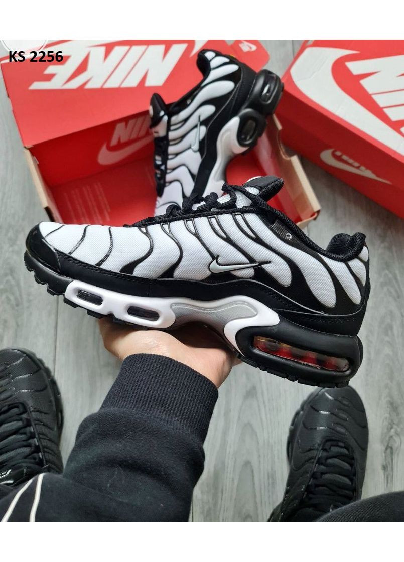 КРОССОВКИ ЖЕНСКИЕ NIKE AIR TN MAX PLUS WHITE BLACK НАЙК АИР МАКС ТН ПЛЮС No Brand чёрные демисезоны (368869566)
