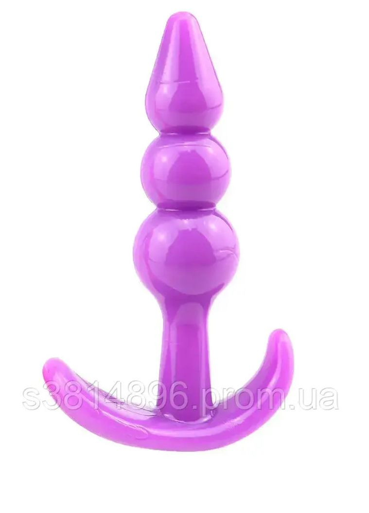 Анальна пробка силіконова мʼяка, стимулятор анальний, інтимні іграшка рожева No Brand (313241225)