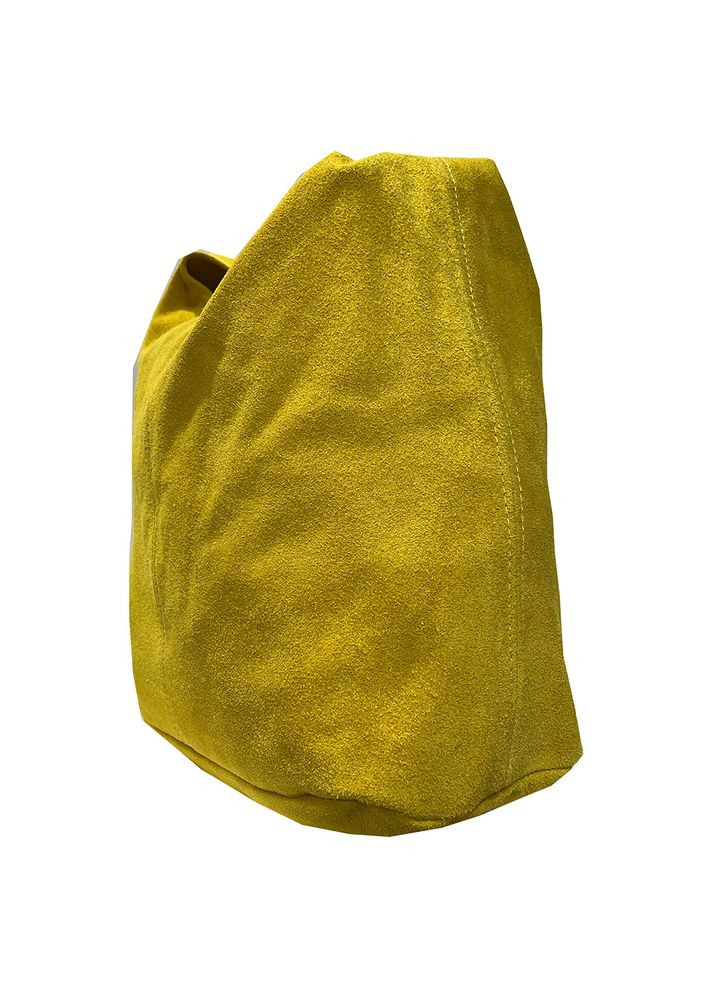 Сумка жіноча шкіряна лимонна мішок мяка італійська (Д/Ш/В) 33/16/33(см) Felicita (336377688)