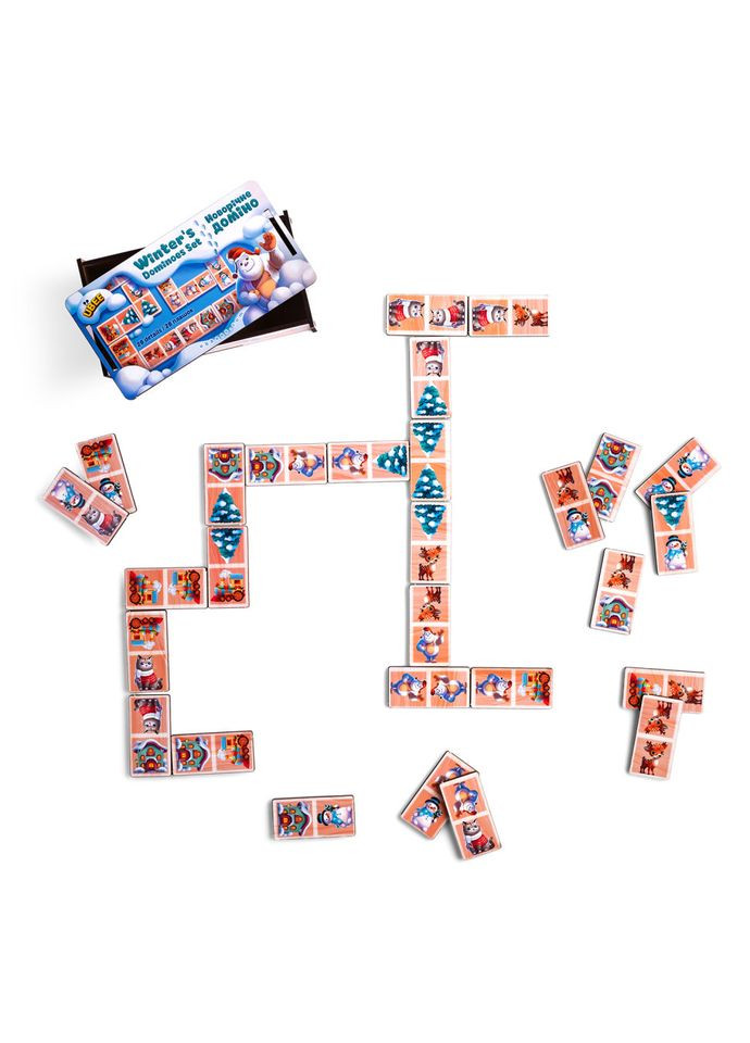 Настільна гра "Новорічне доміно" (ПСД242) PSD242, 28 плашок Ubumblebees (302385685)