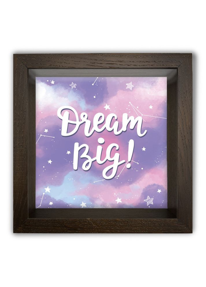 Дерев'яна копілка (скарбничка) 20х20 см Dream big хркп0023ка Тур-Колекшн (358221440)