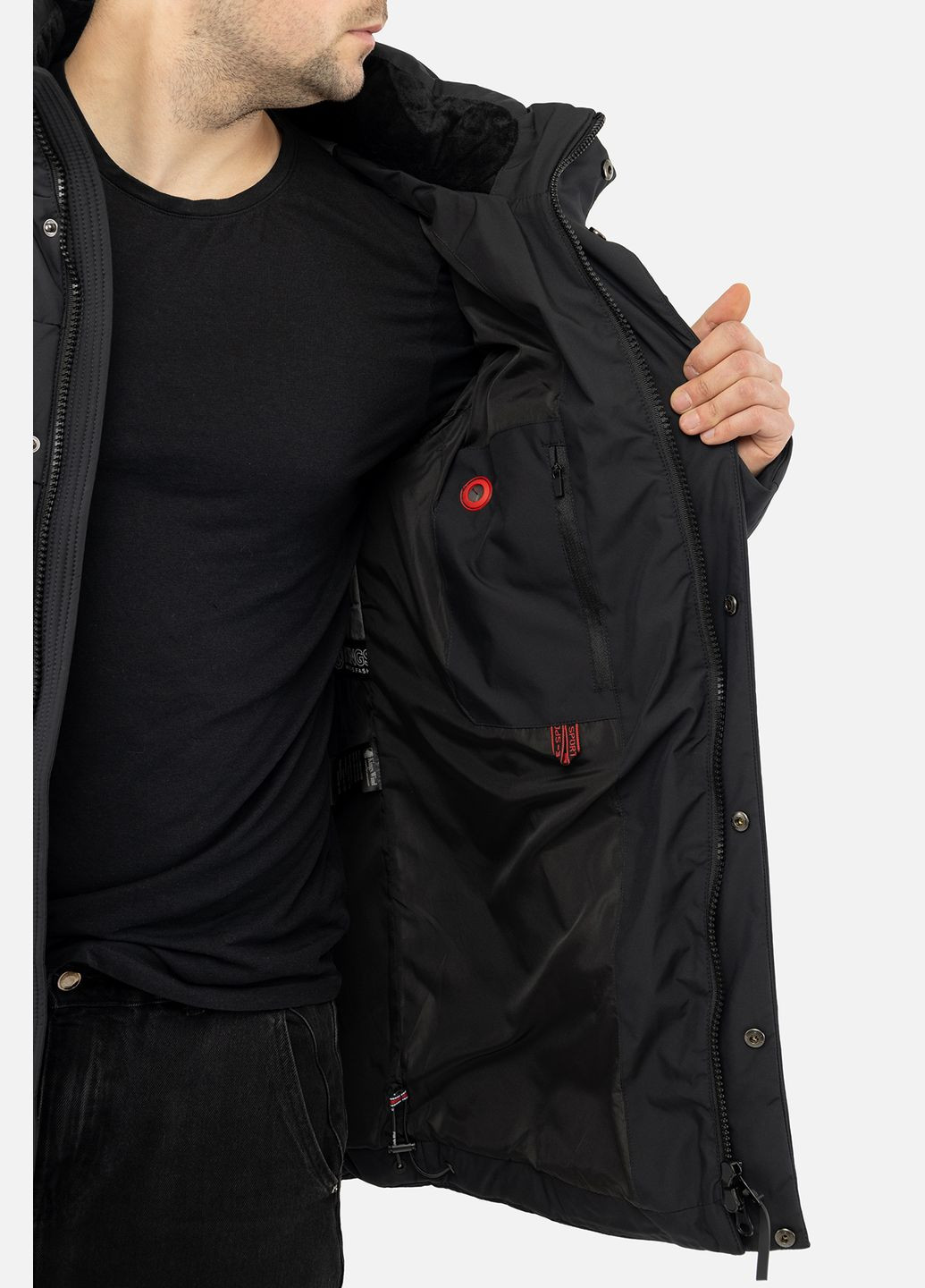 Чорна зимня чоловіча куртка колір чорний cb-00220560 Kings Wind