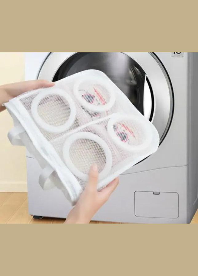 Комплект чехлов мешков для бережной стирки одежды и обуви на молнии 5+1 шт No Brand (337990907)