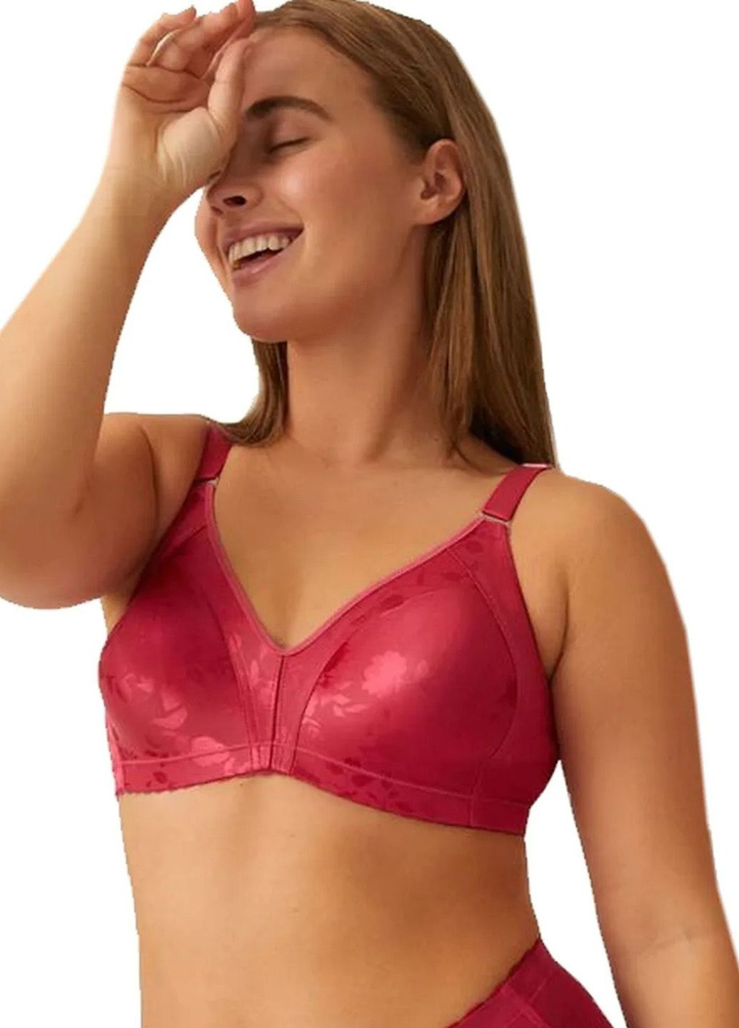 Бордовий бюстгальтер Naturana