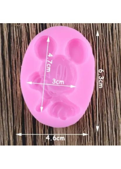 Молд силіконовий Міккі Маус 63 на 46 мм рожевий Jannet молди (351480483)