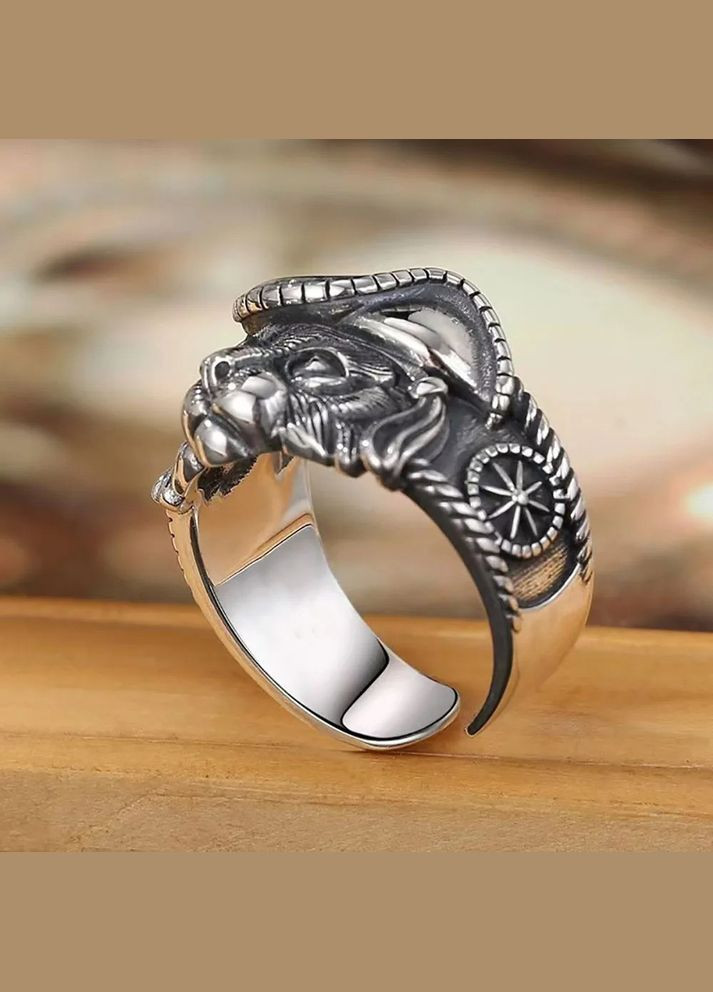 Каблучка срібляста у вигляді котика пірата розмір регульований Liresmina Jewelry (316219000)