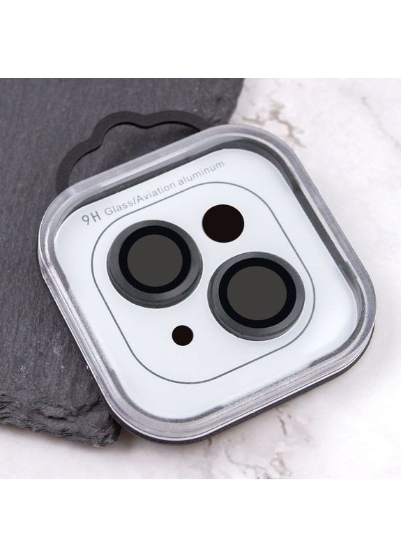 Защитное стекло Metal Classic на камеру (в упак.) для Apple iPhone 14 (6.1") / 14 Plus (6.7") Черный Epik (372020644)