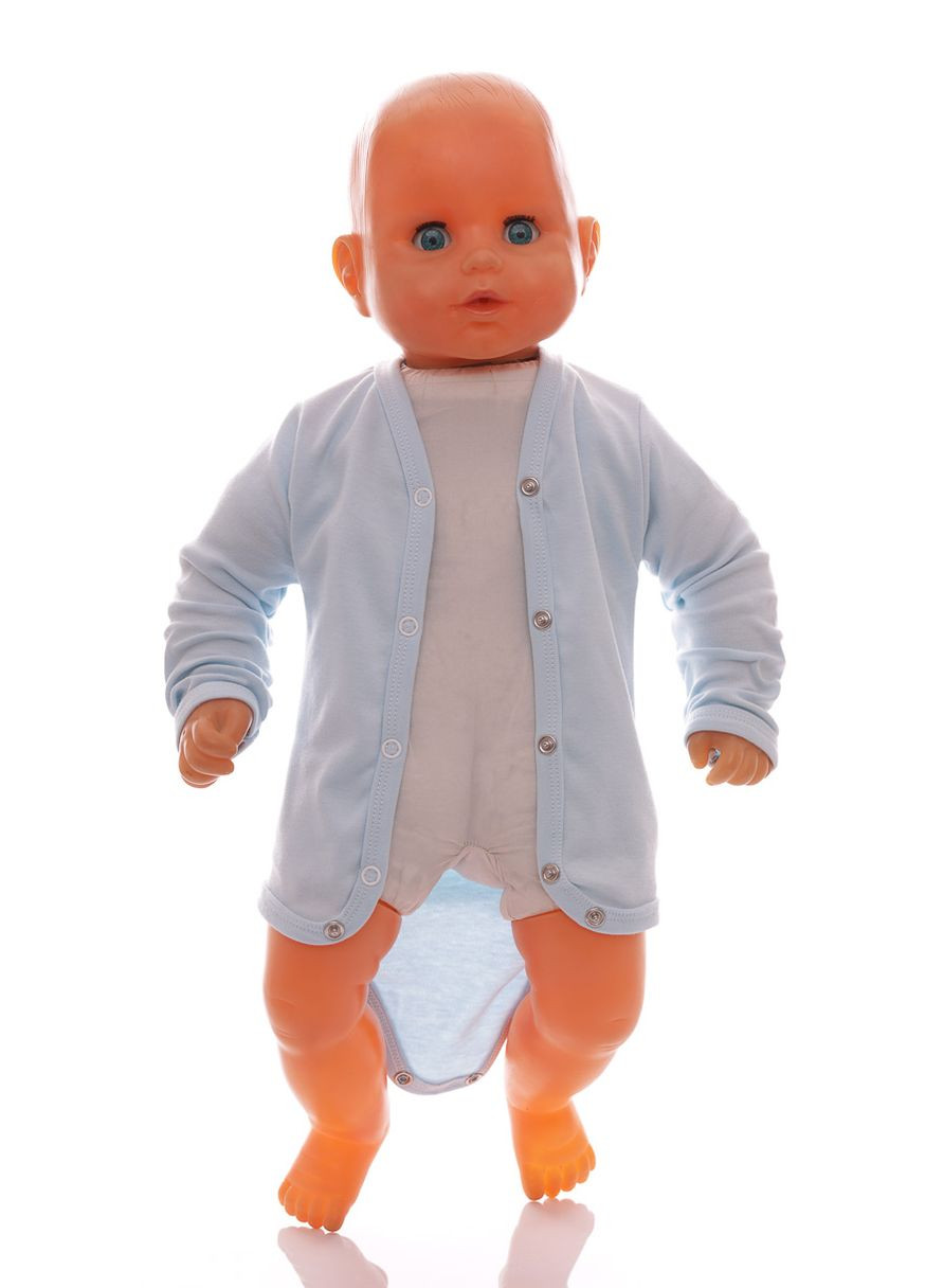 Боді з довгим рукавом для хлопчика інтерлок на блакитних кнопках 56 см (50015) BABYKROHA (297199068)