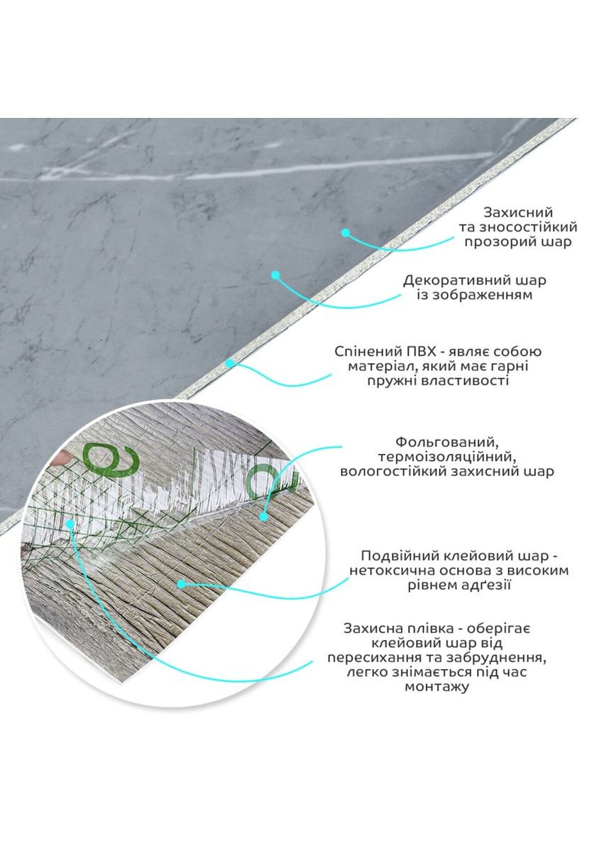 Самоклеющаяся виниловая плитка в рулоне 0,6*3m*2мм Глянцевая SW-00002060 Sticker Wall (326812127)