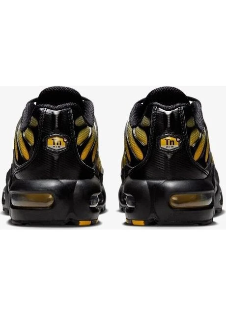 Желтые кроссовки подростковые (gs) желто-черные ib2870-001 Nike AIR MAX PLUS
