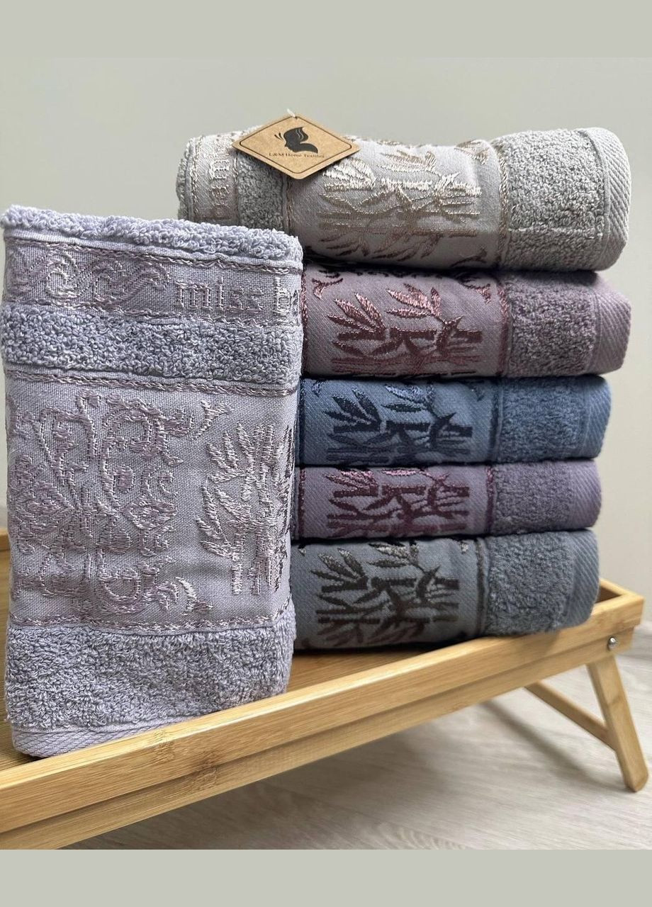 Турецький набір махрових рушників 50x100 см (П4К-m-rushnik-001) No Brand комбінований