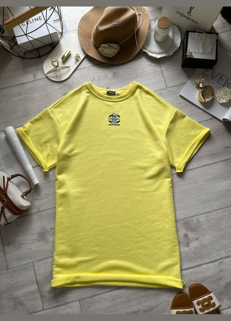 Желтое платье оверсайз No Brand