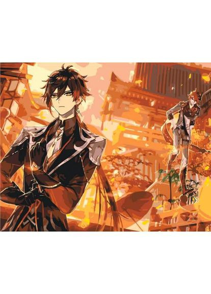 Картина за номерами Аніме Геншин Імпакт Чжун Лі та Тарталья для творчості. ProDobro (367091297)