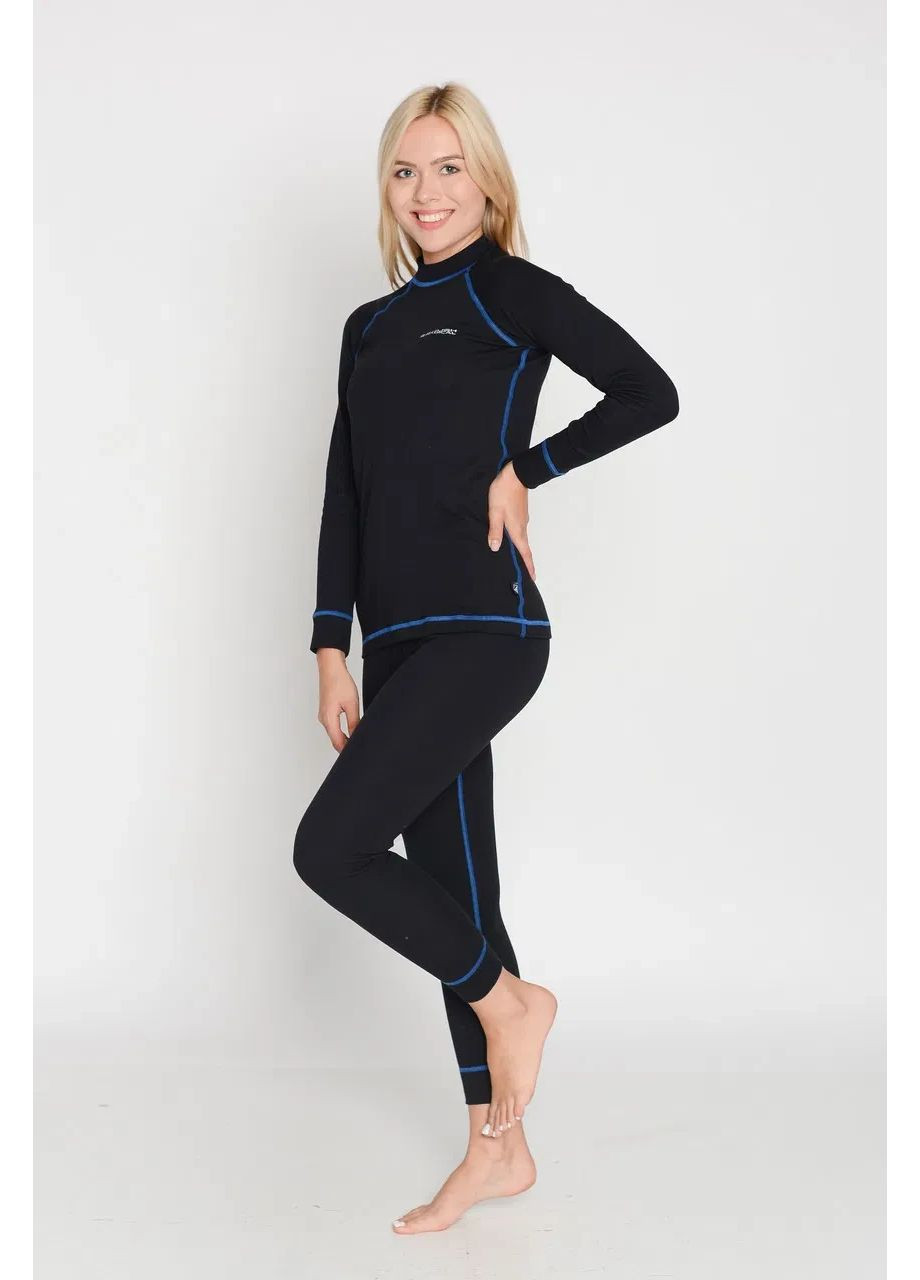 Комплект термобілизни для жінок ROCK,, повсякденний, чорний із синім Rough Radical (361118578)