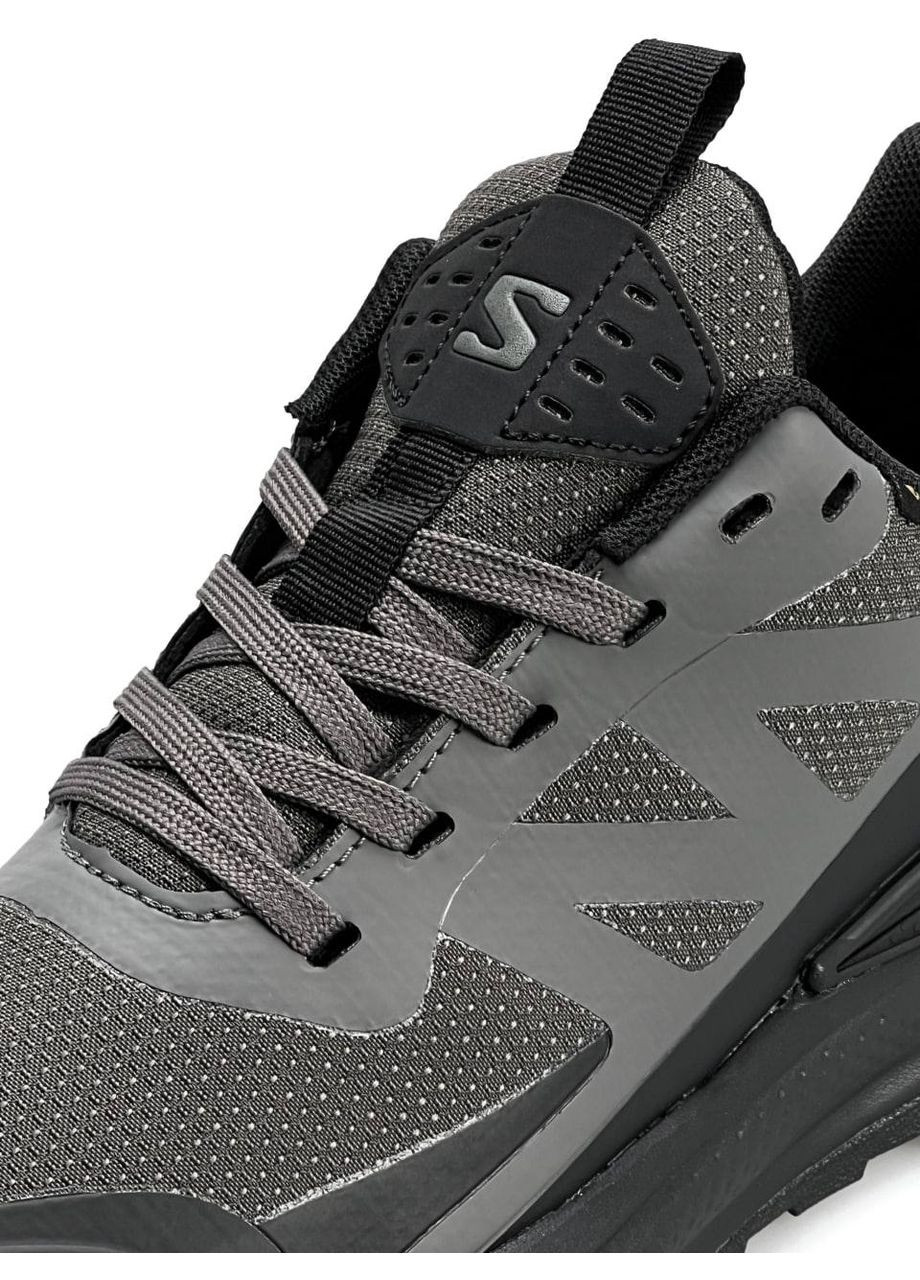 Комбіновані Осінні кросівки чоловічі salomon black taupwood No Brand Elixir Activ GTX