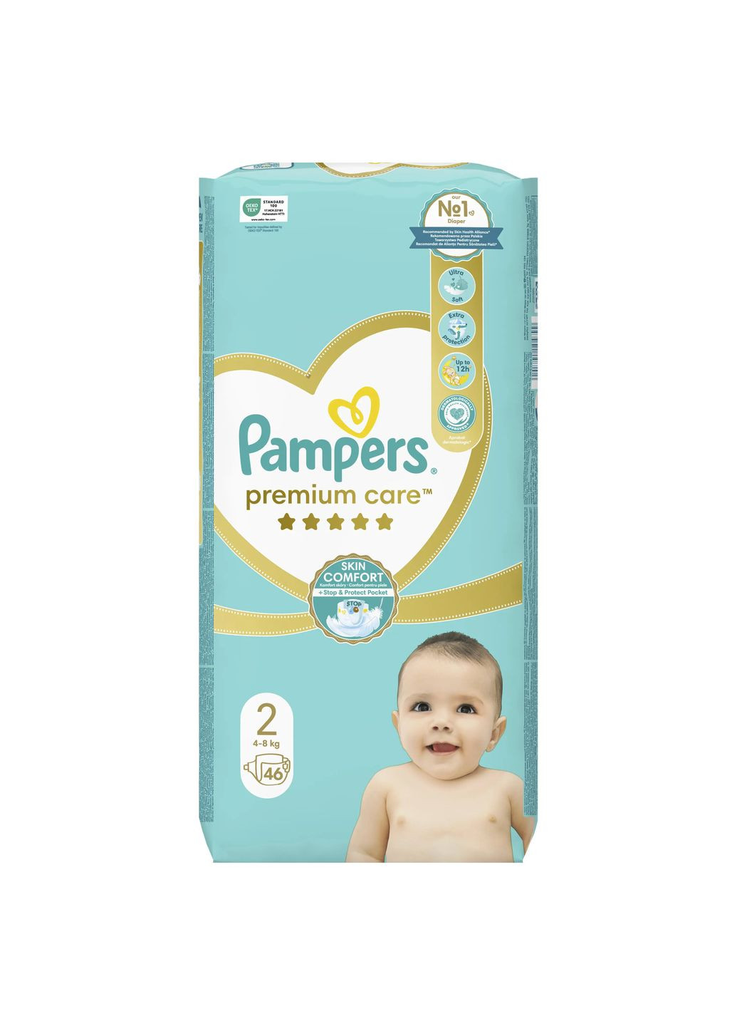 Підгузки на липучках Premium Care 2 (4-8 кг), 46 шт. Pampers 81689699 (327223418)