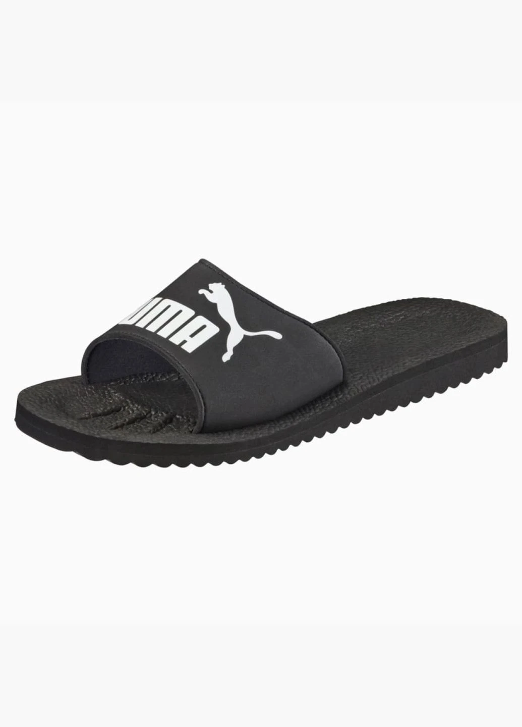Черные мужские тапочки purecat black 360262-01 Puma