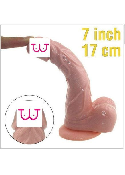 Пініс із яєчними на присоску 17 см Favorite (339864891)