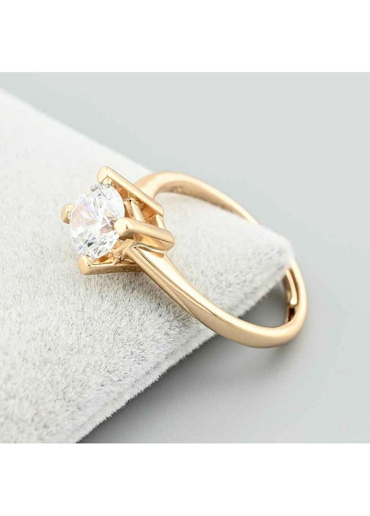 Каблучка Yes 42472 ширина 7мм білі фіаніти позолота 18К р. Xuping Jewelry (359437160)