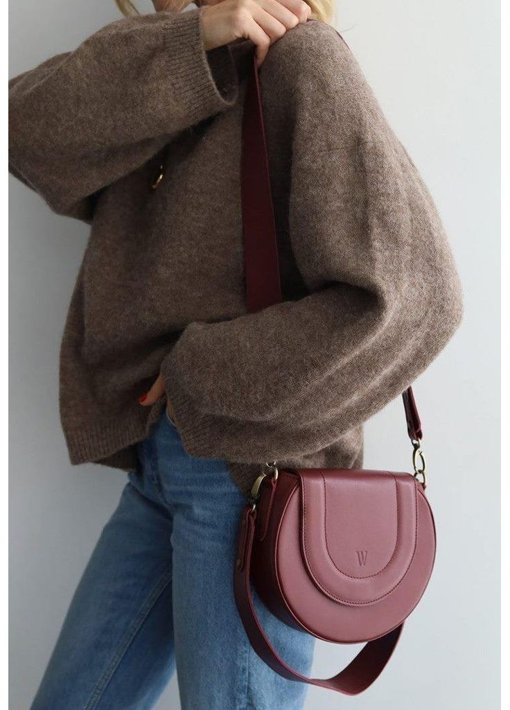 Жіноча шкіряна сумка Mandy марсала The Wings (348358703)