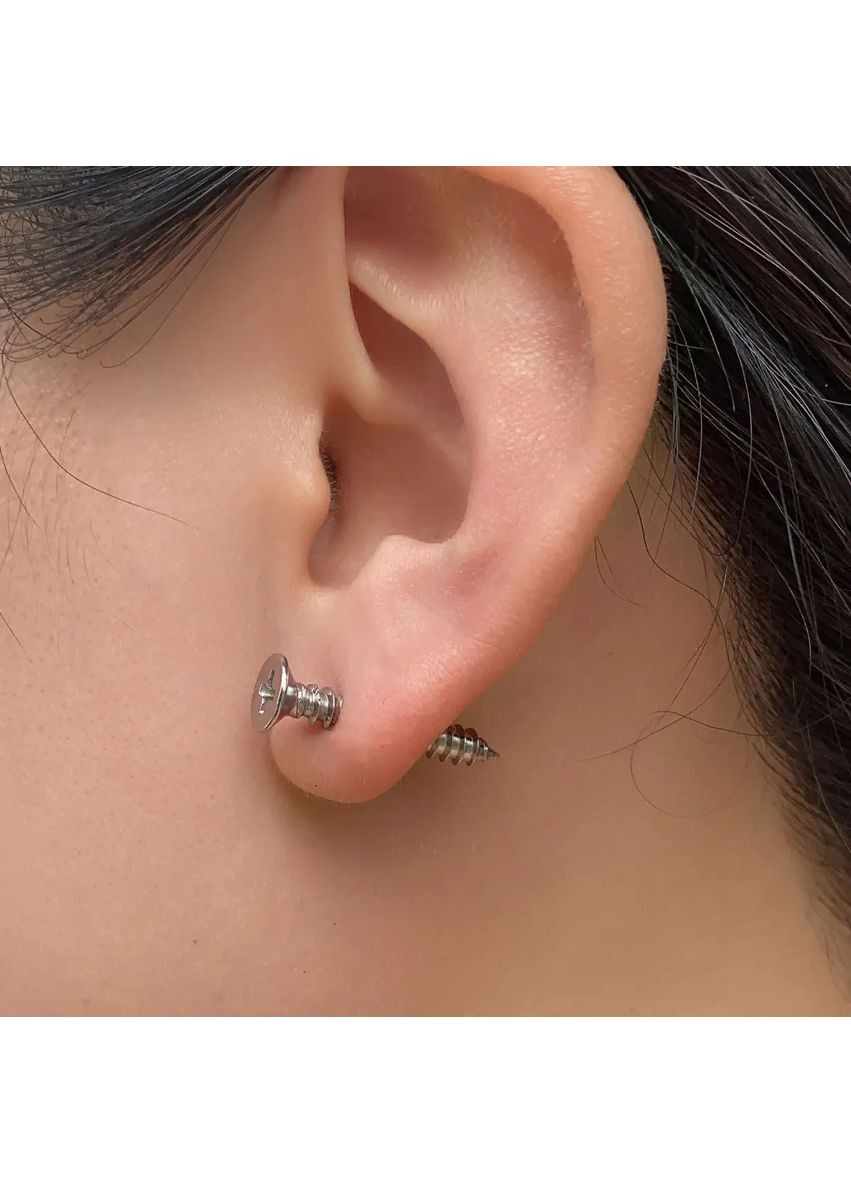 Серьги шурупы в виде шурупов из стали No Brand (339869666)