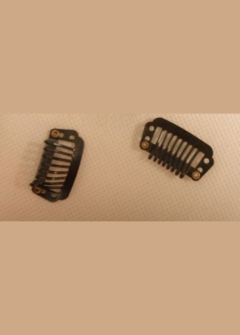 Заколка для накладного волосся і рукоділля 28 мм гребінцем темно-коричнева No Brand (307252372)