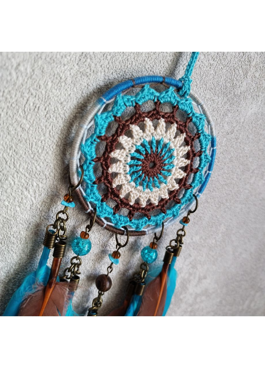 Мини/Авто-ловец снов Denim. Оберег-подвеска в машину. Амулет на зеркало заднего вида Dream Studio (363057555)