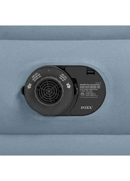 Двоспальне надувне ліжко зі спинкою 236 x 152 x 86 (46)см + вбудований електронасос () Intex 64450 (371346687)