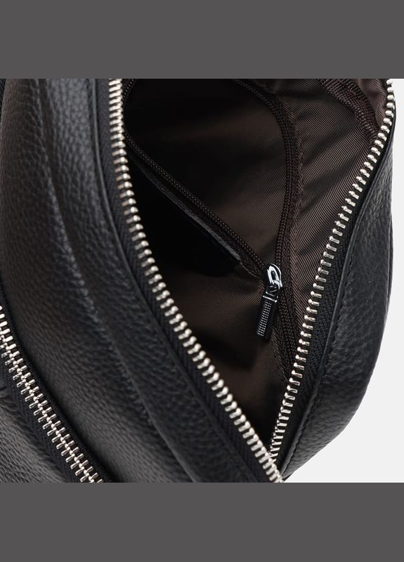 Сумка мужская через плечо кожаная K16615B Черный Ricco Grande (302008616)