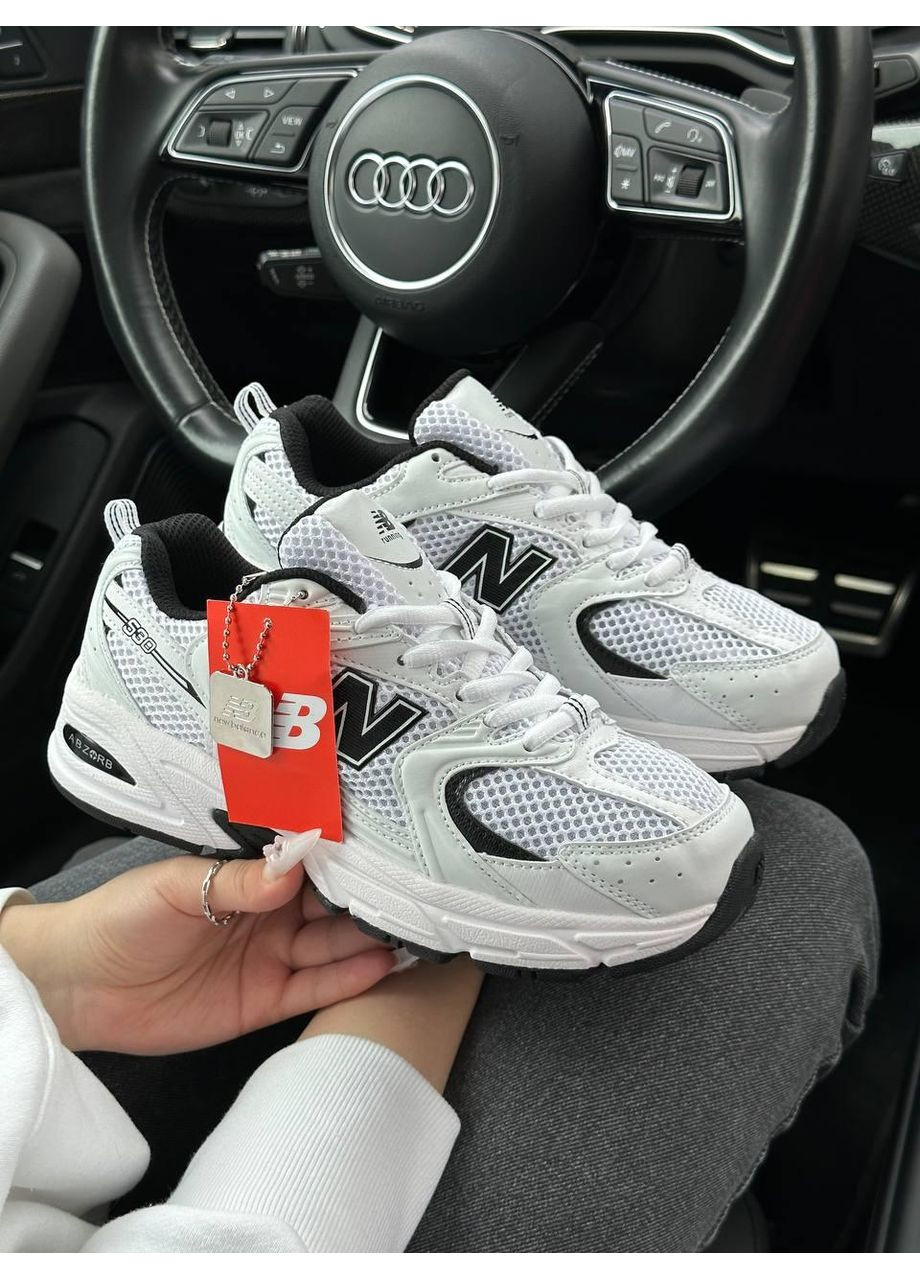 КРОСІВКИ ЖІНОЧІ NEW BALANCE 530 WHITE BLACK V2 НЬЮ БЕЛАНС 530 No Brand чорні демісезони (367175921)