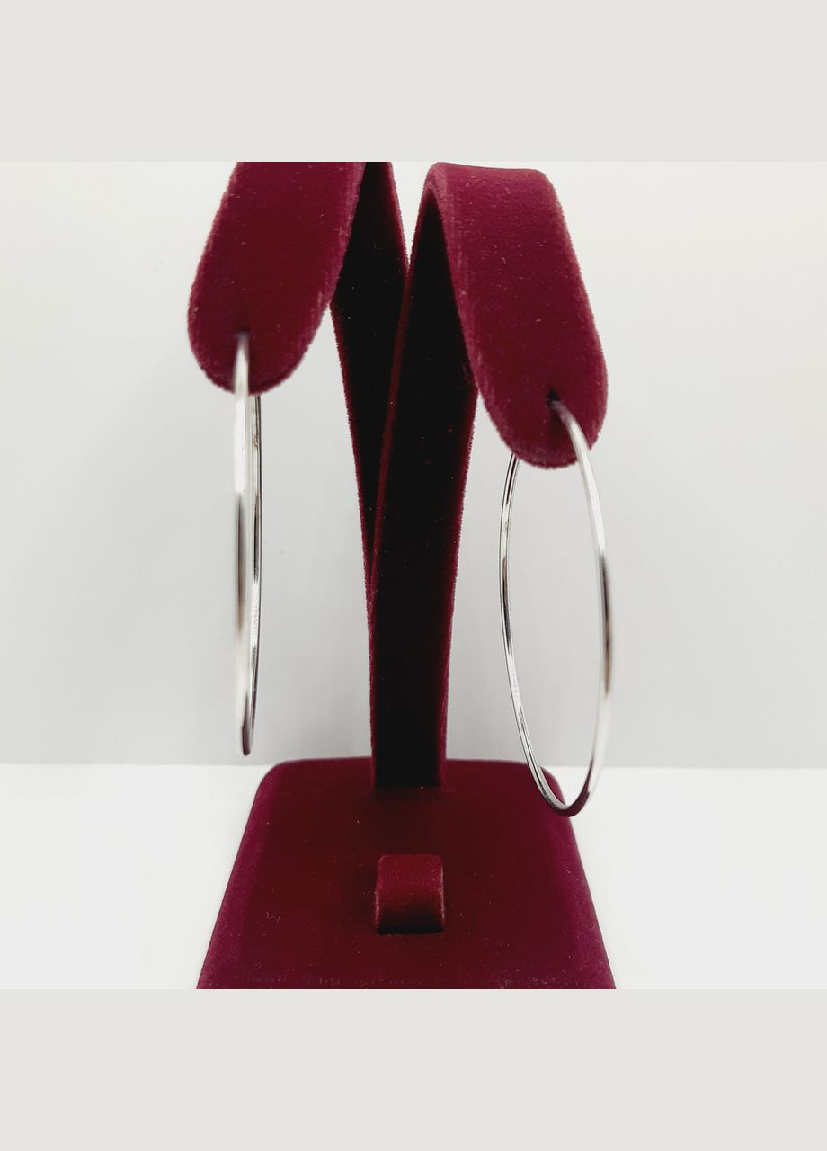 Серьги серебро 925° 2,32г. 4 см кольца родий () Svitozar 1123С (305391437)