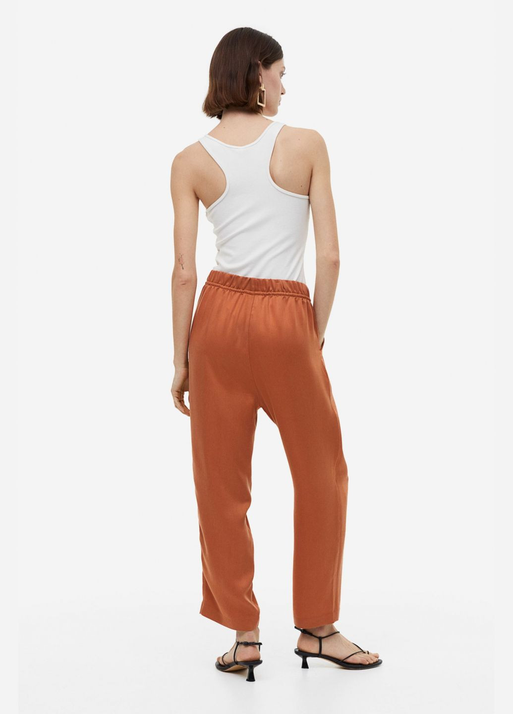 Коричневые классические, повседневный, кэжуал демисезонные брюки H&M