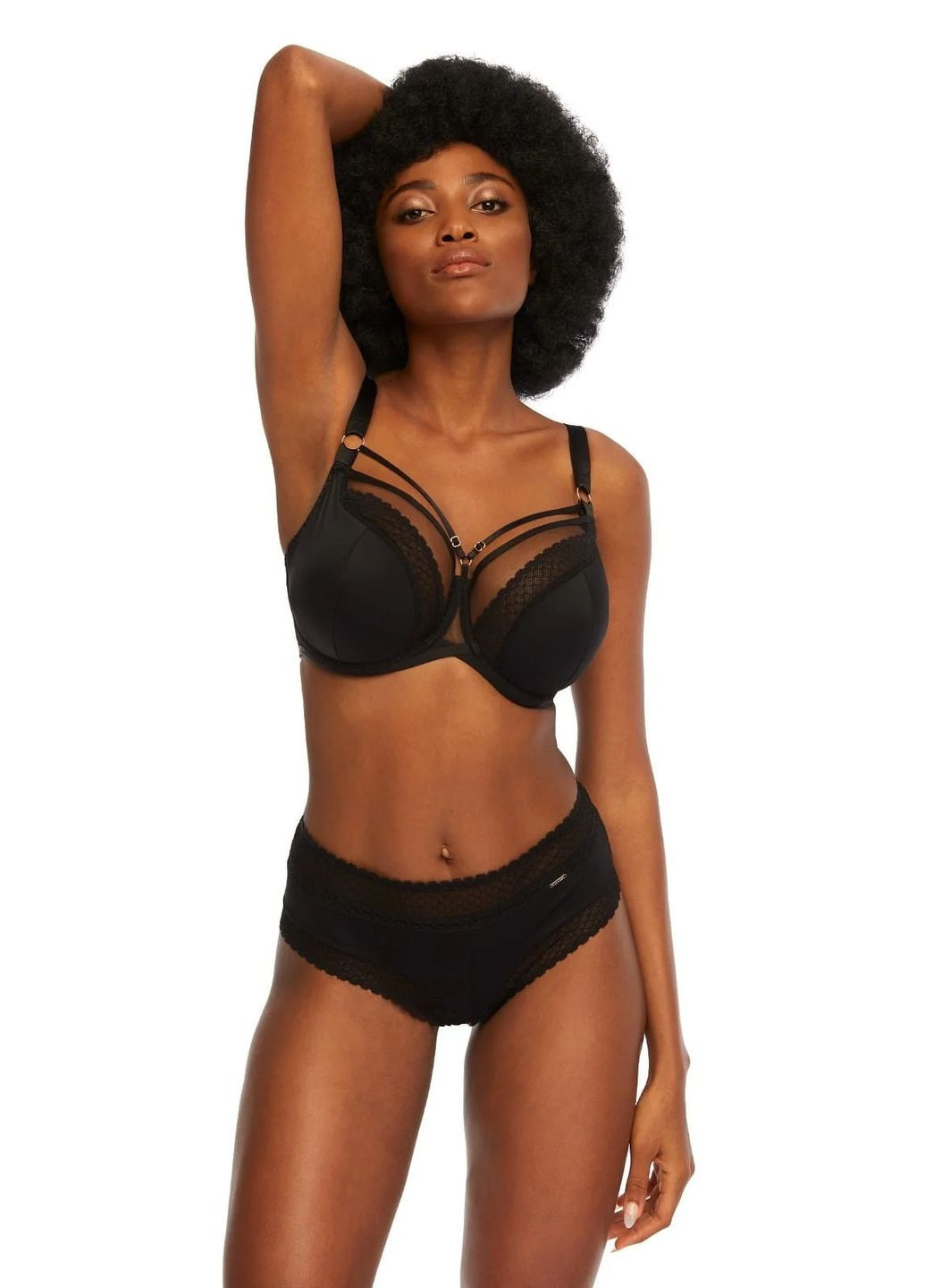 Чорний жіночий напівм'який бюстгальтер Kinga з кісточками поліамід