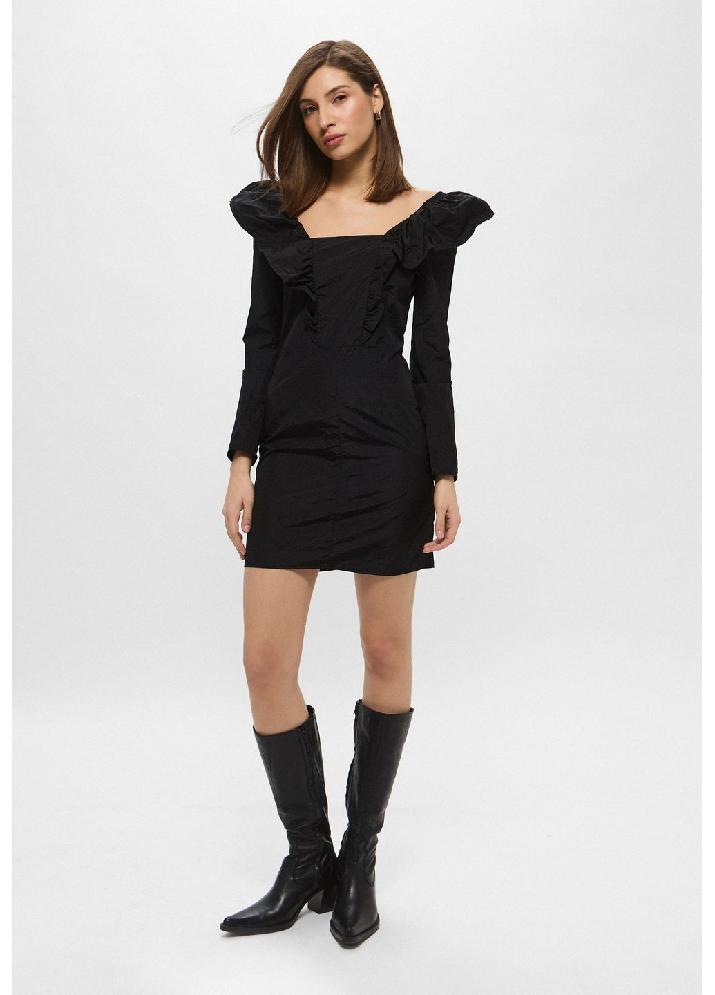 Чорна повсякденний сукня жіноча H&M однотонна