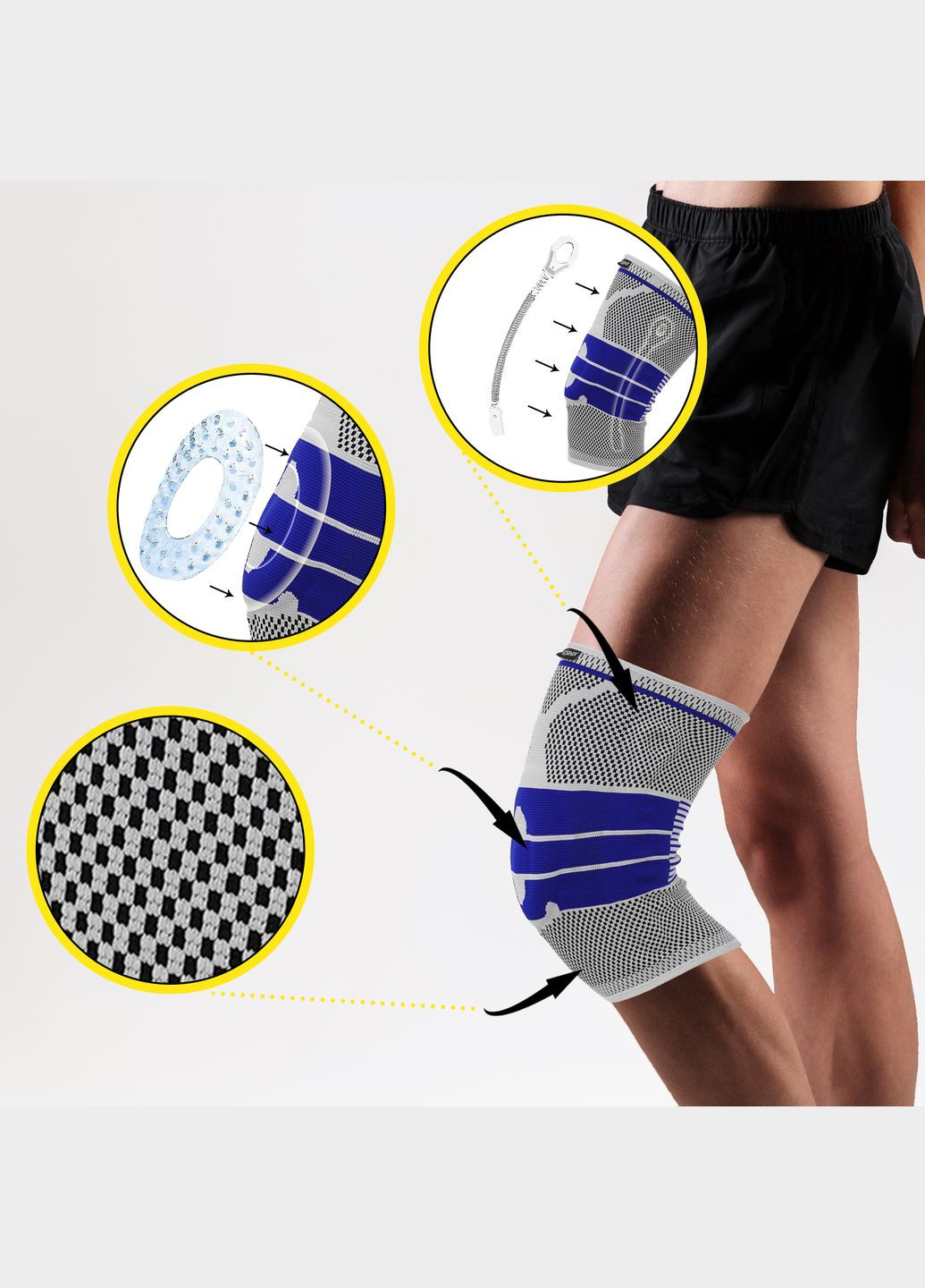 Фиксатор (бандаж) для колена 3D 1 шт Size Cornix XR-0203 (342758432)