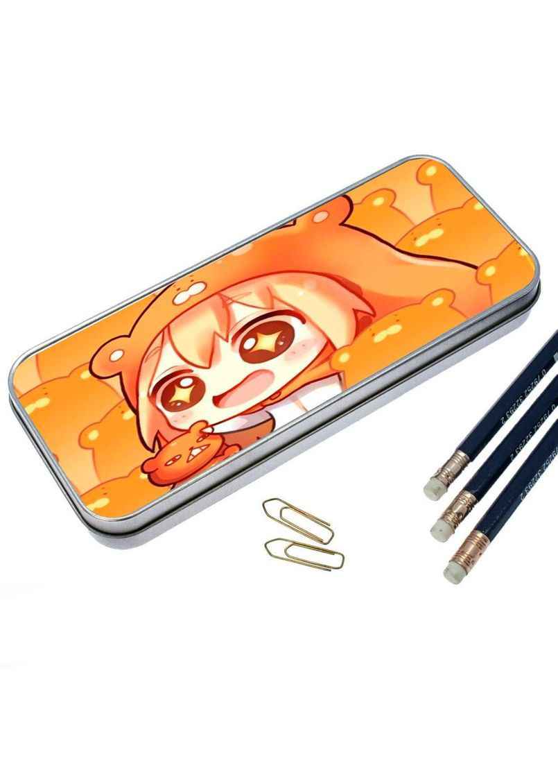 Пенал школьный для мальчика и девочки металлический Аниме Двухлетняя сестренка Умару #010 7*18 см Silver No Brand (309152713)