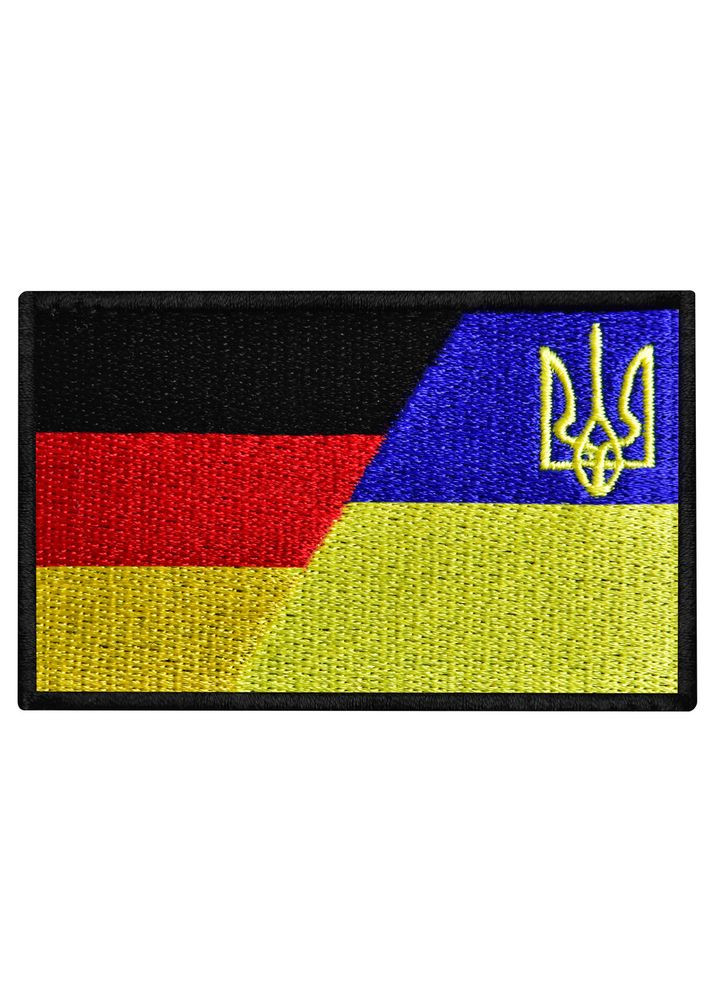 Шеврон на липучке Флаг Германии и Украины, Германия, ФРГ, вышитый патч нашивка IDEIA (327416674)