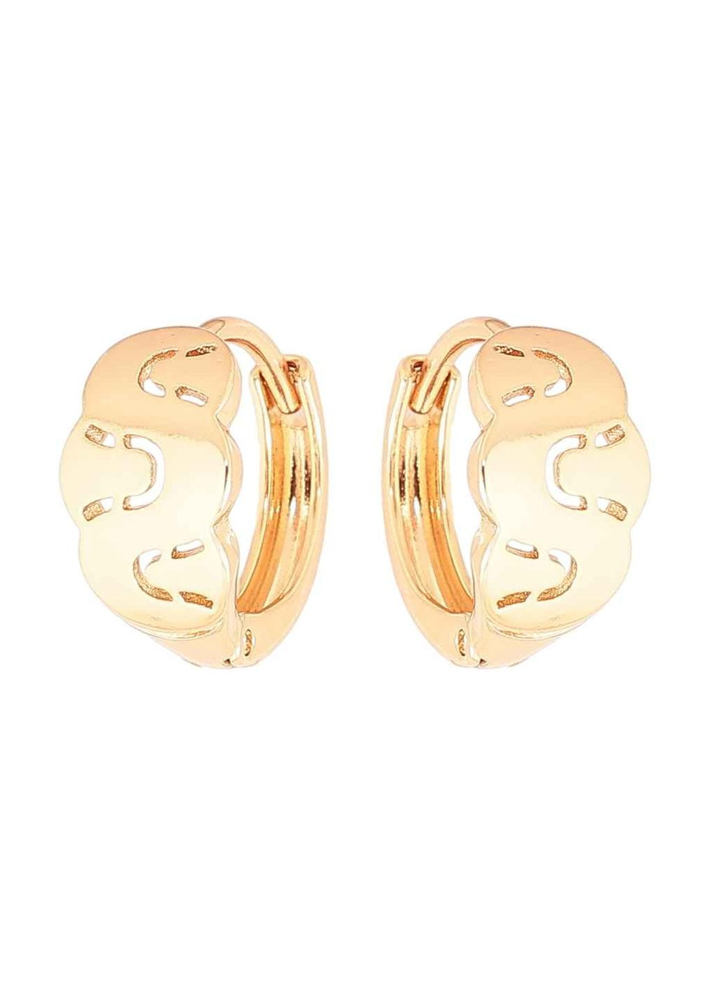 Сережки Позолота 18K колечка «Декоративний візерунок» 284212 Xuping Jewelry (356458446)