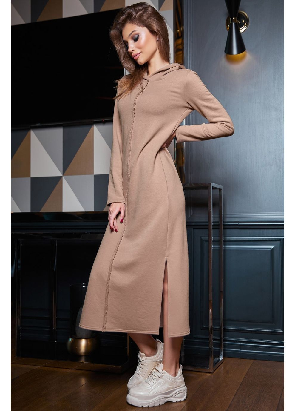 Кофейное платье 1622.4296 Seventeen