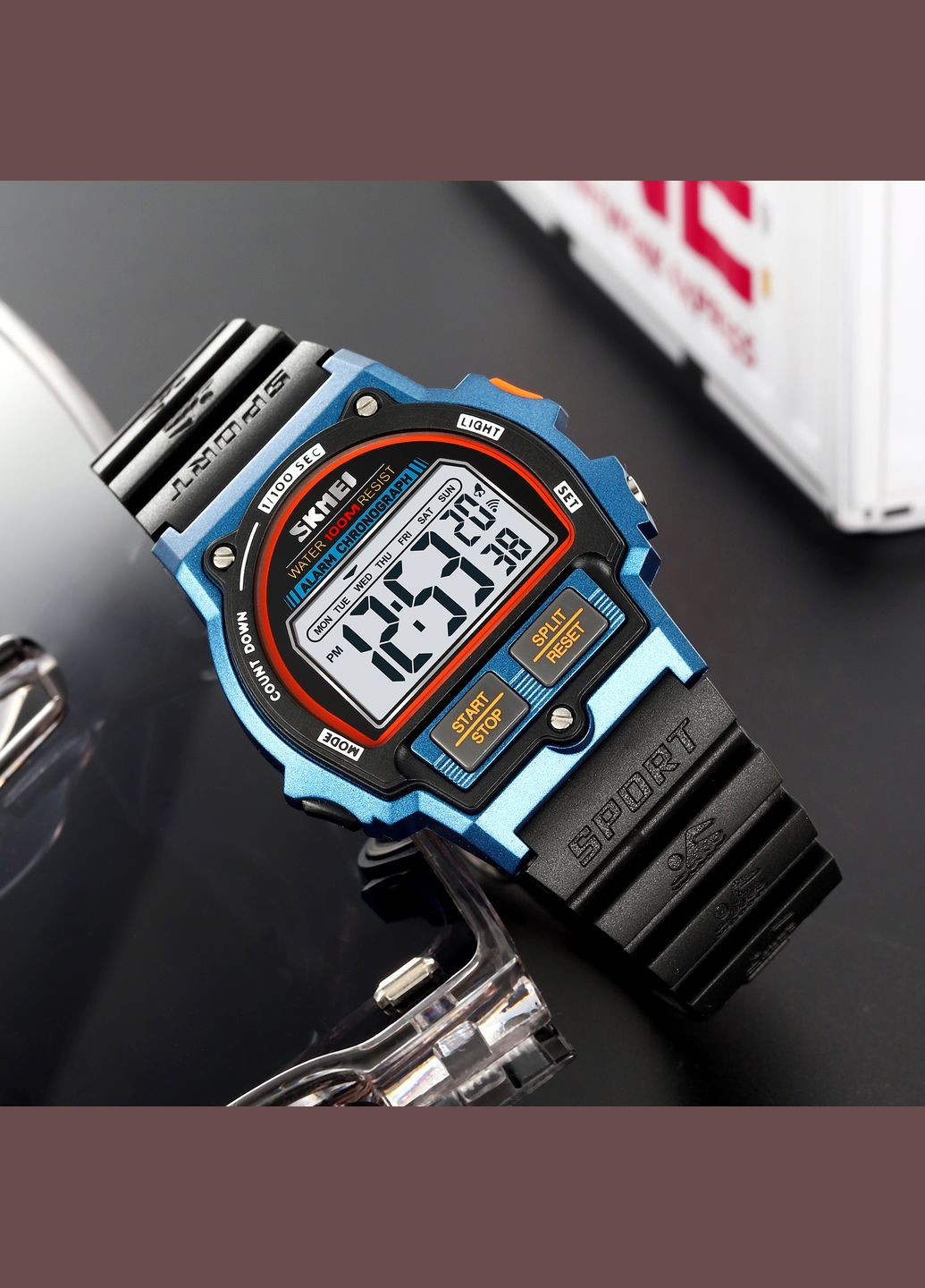 2263BKBU Black-Blue электронный спортивный, сasual Skmei (324214602)