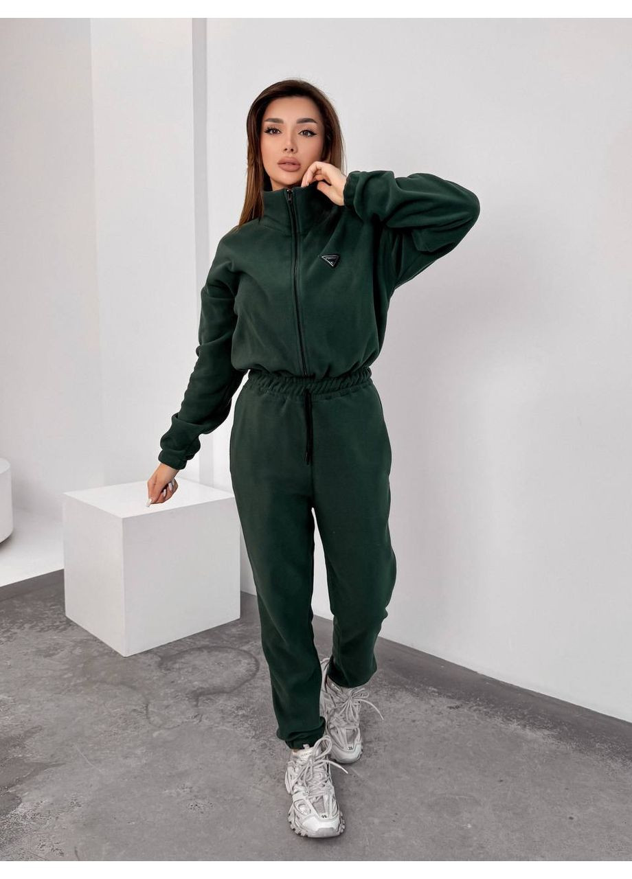 Жіночий теплий комбінезон із флісу Fashion зелений