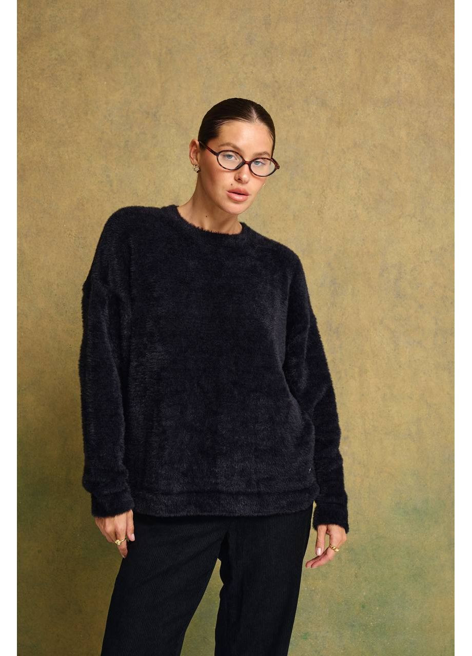 Черный демисезонный мягкий свитер — замер в описании GD/GL Модний простір