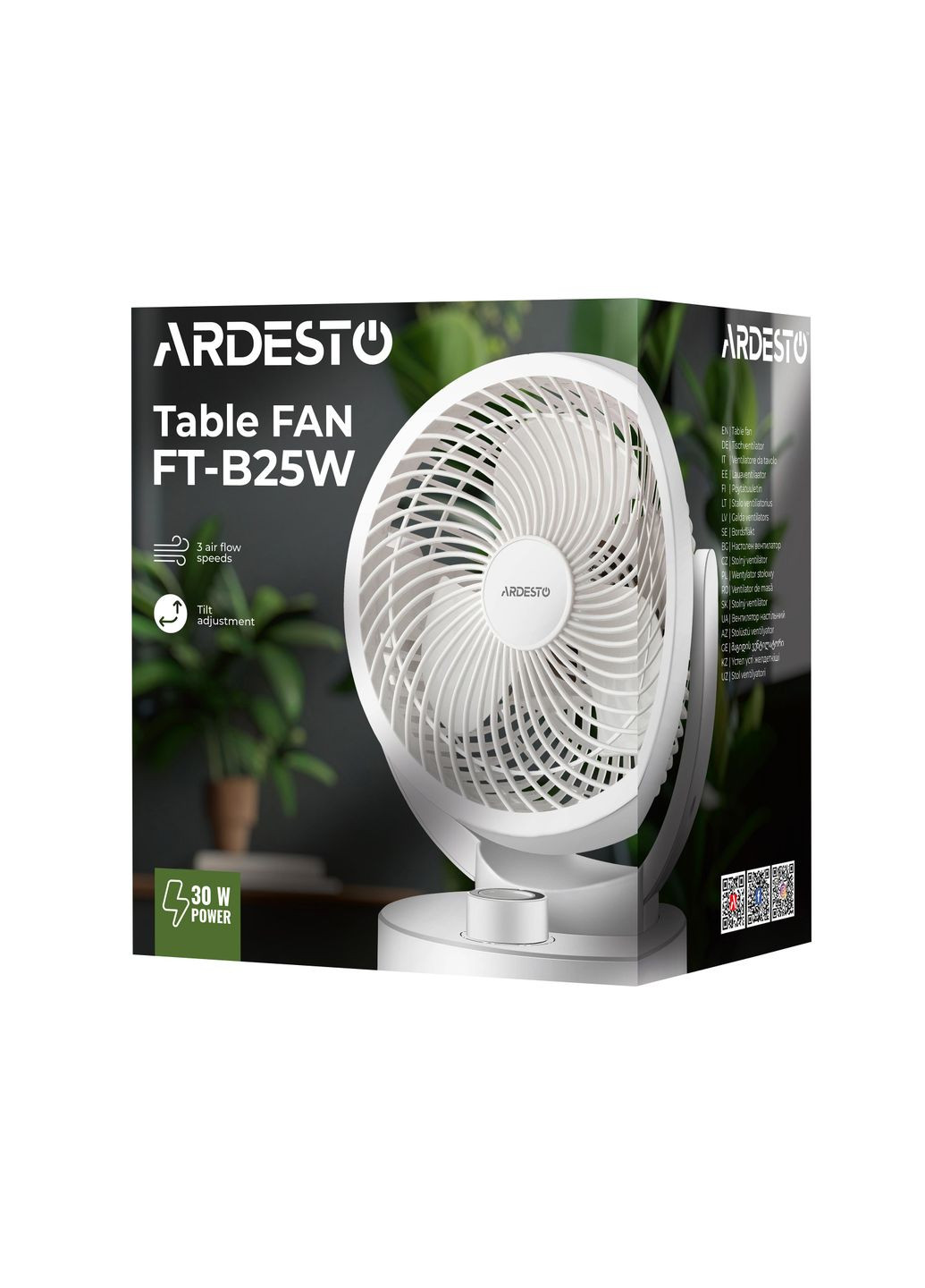 Вентилятор FT-B25W настольный, 15см, 30Вт, Ardesto (342113974)