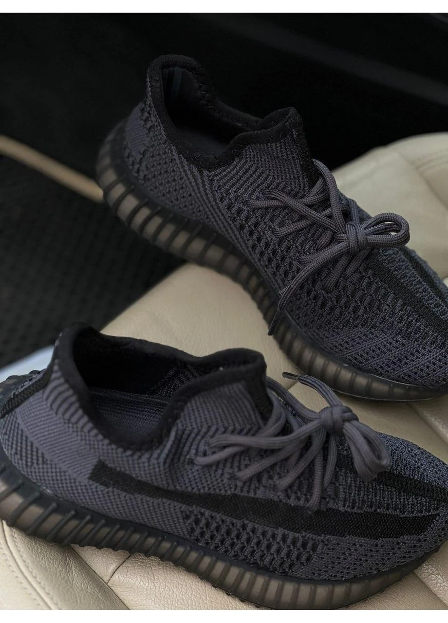 Черные летние кроссовки adidas yeezy boost 350 black v3 адидас изи буст No Brand