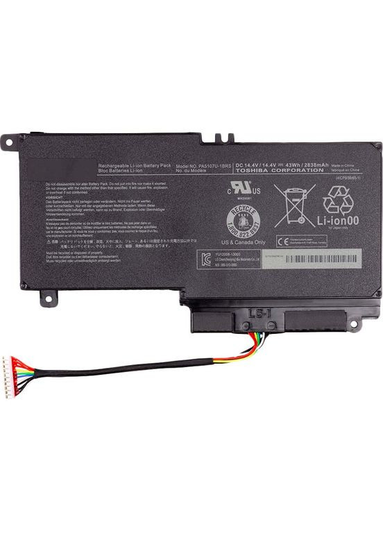 Акумулятор TOSHIBA для ноутбуків TOSHIBA Satellite L55 PA5107U-1BRS/TA5107P9 14.4 V 2838mAh (NB510269) PowerPlant (335419636)