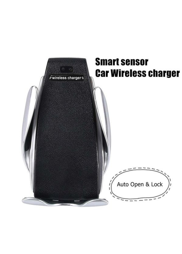 Держатель телефона с беспроводной зарядкой S5 (Silver) Smart Sensor (370678508)