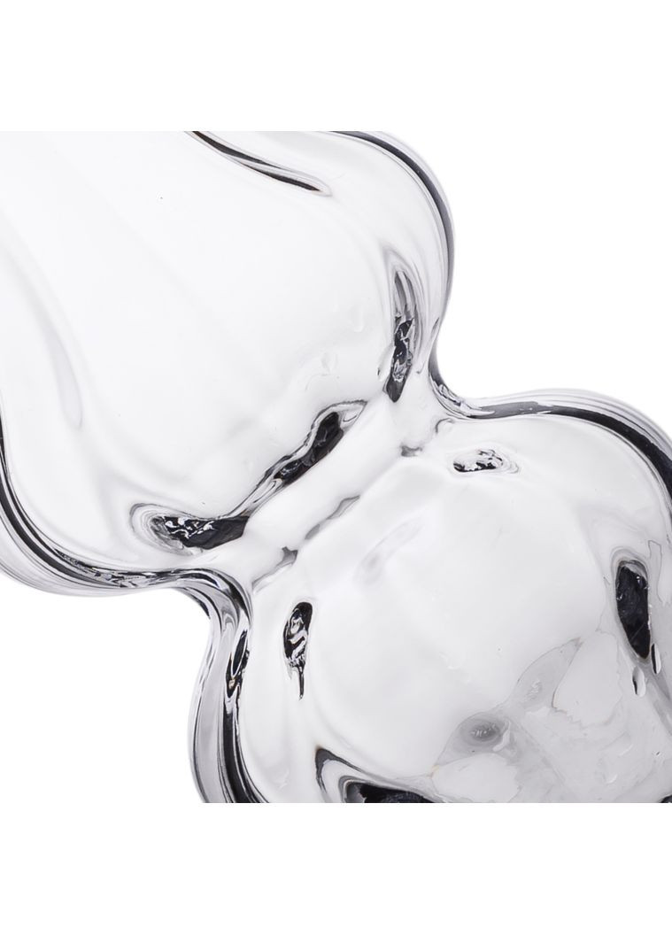 Скляна ваза для квітів прозора 20.5 см декоративна для дому та інтер'єру + Jooki (360920752)