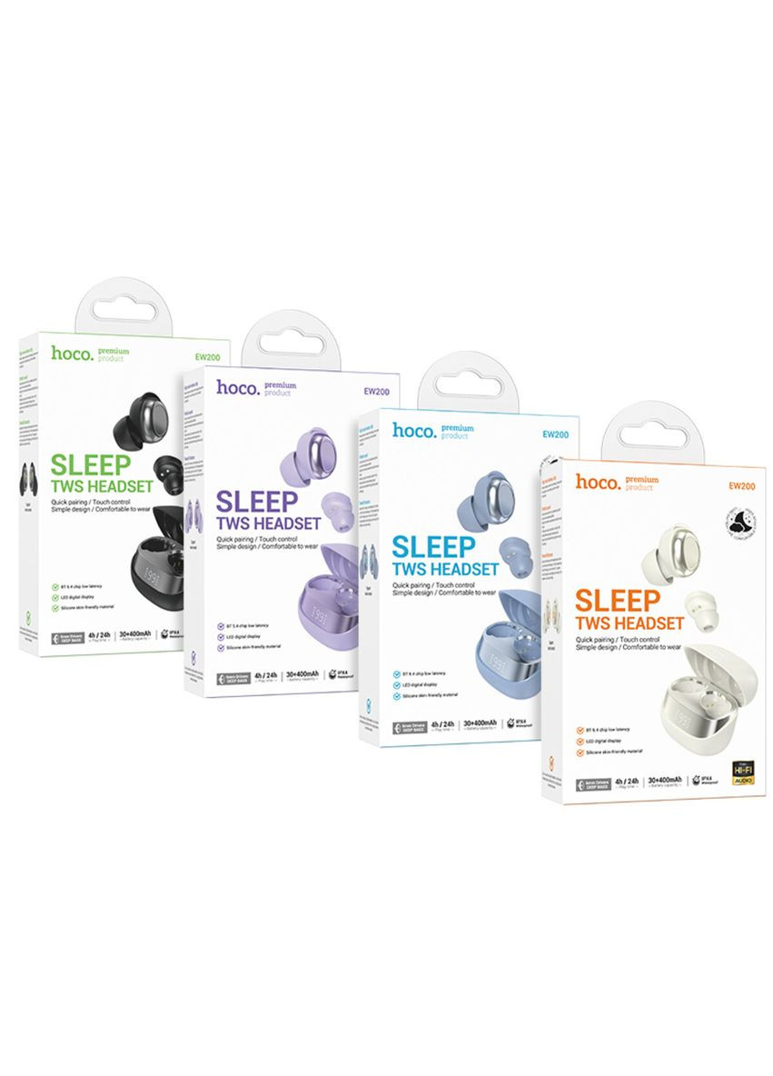 Навушники true wireless sleep BT headset Milky White Hoco EW200 Elegant (345105559)