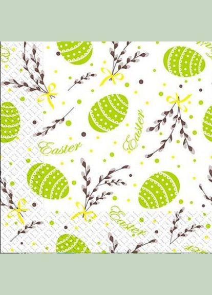 Великодні паперові серветки "Верба та писанки" 18 шт Марго (283328219)